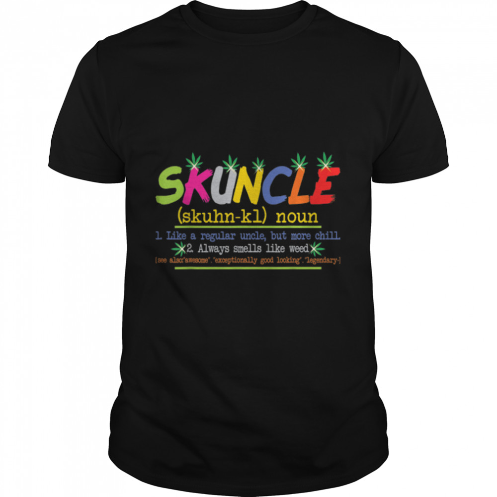 Vintage Skuncle Definition Weed Smoker Marijuana Cannabis T-Shirt B09W8L4S92