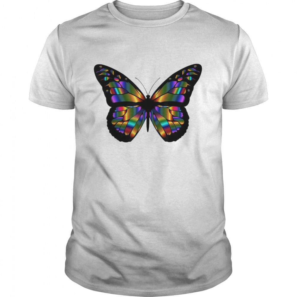 Butterfly Bold Broad strokes of Rainbow Colors hit the sky Shirt