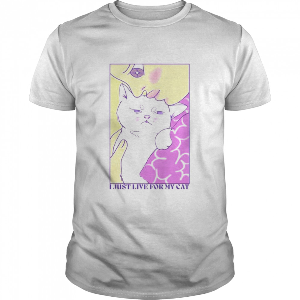 I just live for my cat art shirt Classic Men's T-shirt