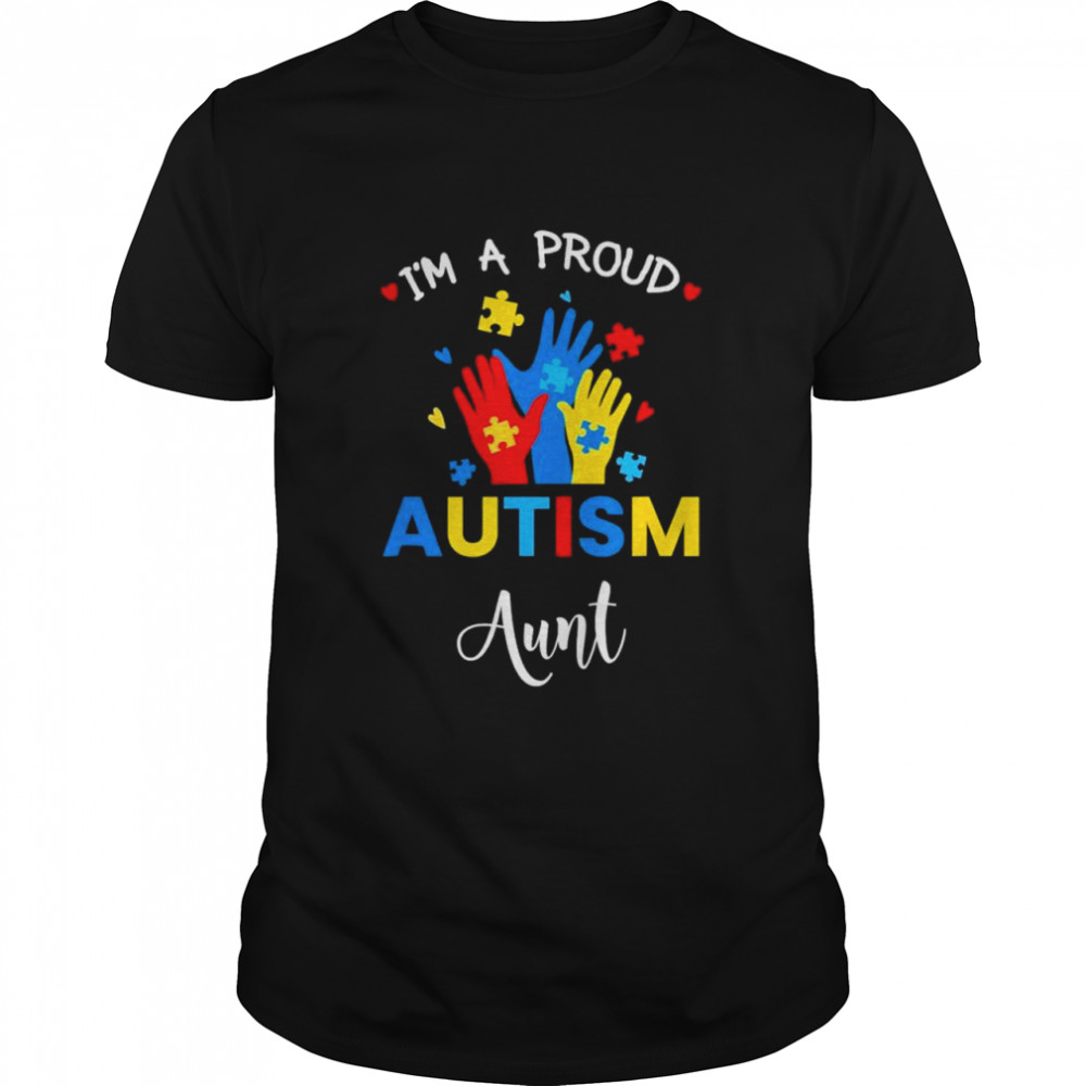 Autism Awareness Im a Proud Autism Aunt shirt Classic Men's T-shirt