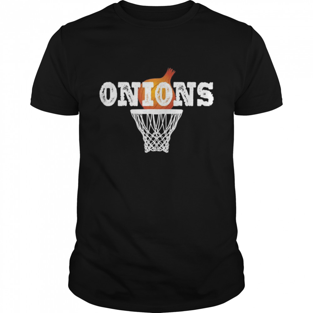 Onion Going into a Basketball Net Shirt