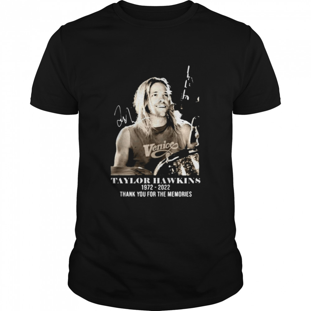 Rip Taylor Hawkins 1972 – 2022 Signature Thank You For The Memories T-Shirt