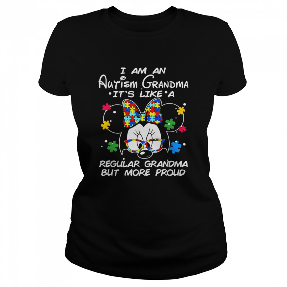 I Am An Autism Grandma Veteran  Classic Women's T-shirt