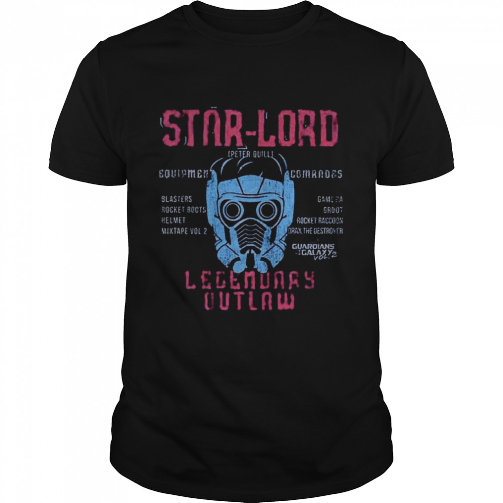 Marvel Guardians of The Galaxy Vol. 2 Star-Lord List shirt