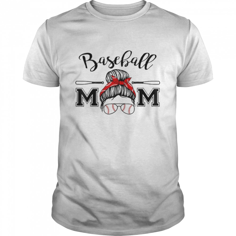 Messy Bun Softball Baseball Mom Mother’s Day T- Classic Men's T-shirt