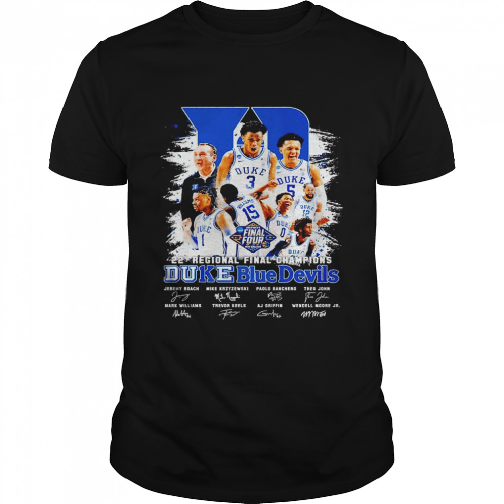 22′ Regional Final Champions Duke Blue Devils signatures shirt Classic Men's T-shirt