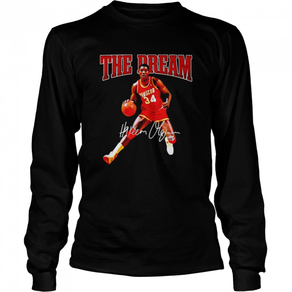 Hakeem Olajuwon 34 The dream player signature basketball picture shirt,  hoodie, sweater, long sleeve and tank top