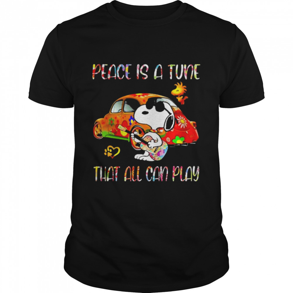Snoopy peace is a tune that all can play shirt Classic Men's T-shirt