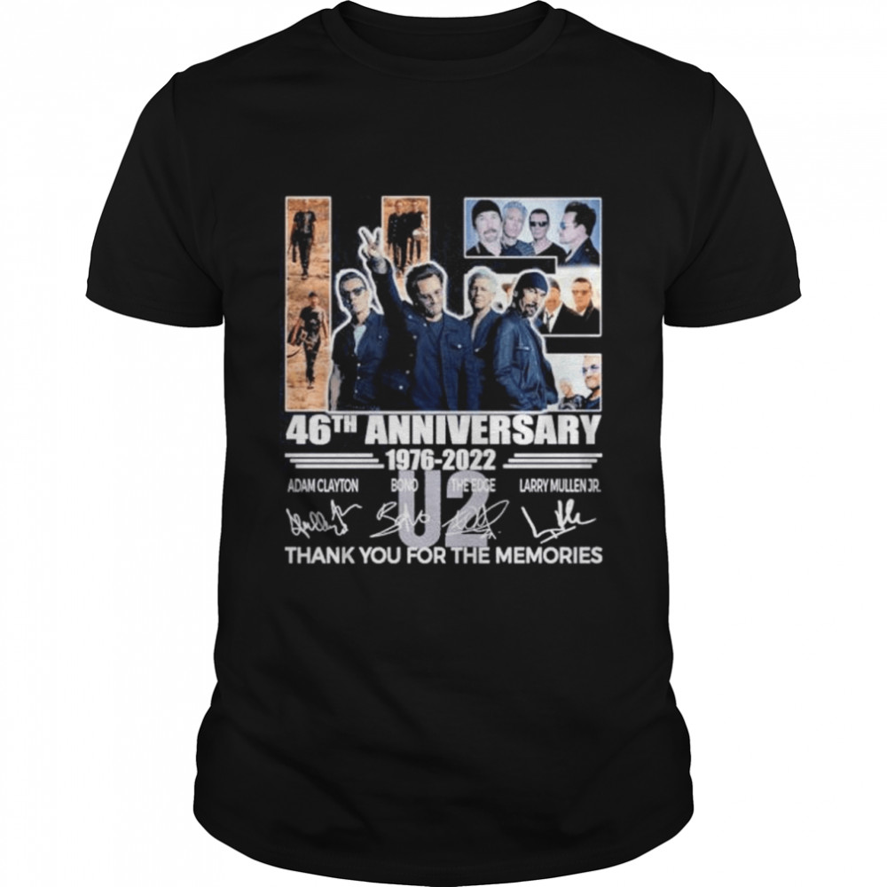 U2 46th anniversary 1976 2022 thank you for the memories shirt