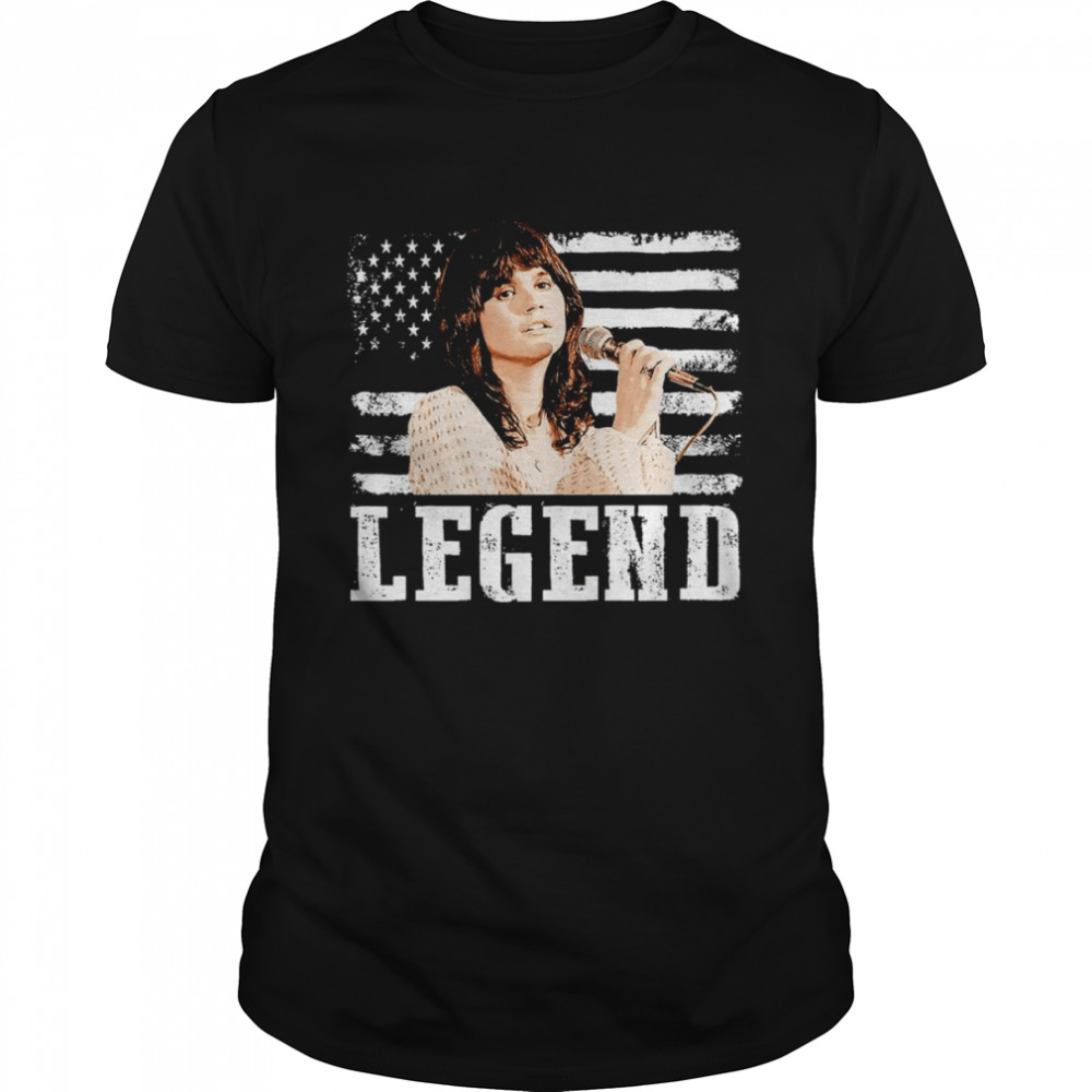 American Flag Linda Ronstadt Music Legend shirt Classic Men's T-shirt