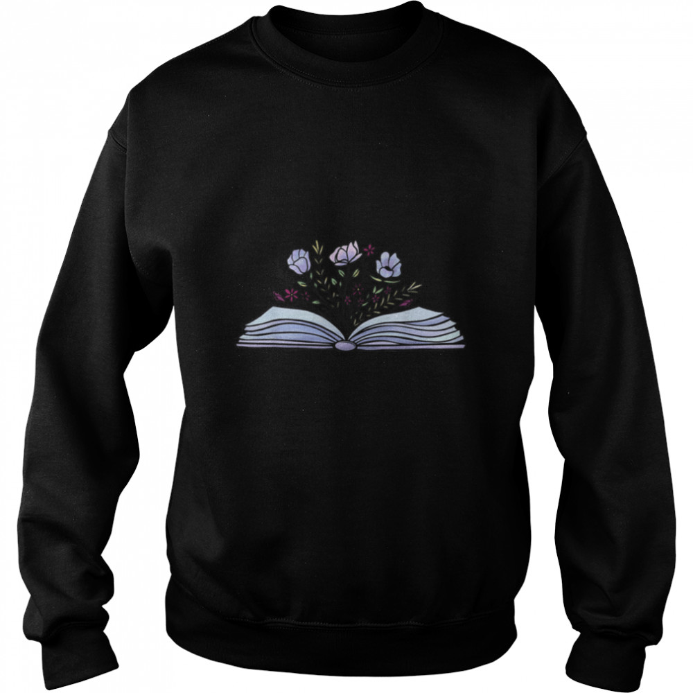 Floral Book Lover Women Reading Book Librarian Teacher Squad T- B09WMVSHN9 Unisex Sweatshirt