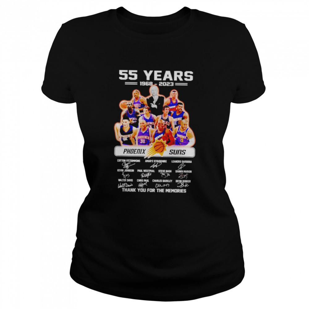 55 years Phoenix Suns 1968 2023 thank you for the memories shirt Classic Women's T-shirt
