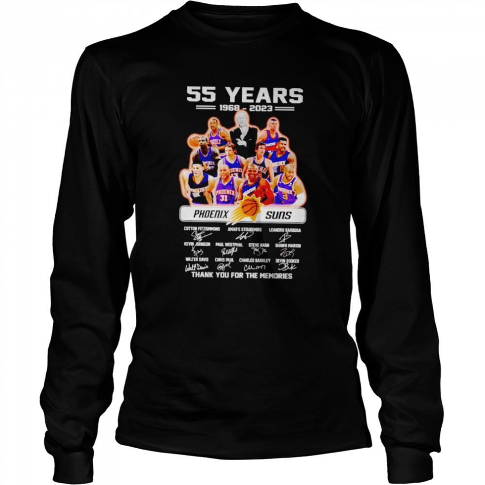55 years Phoenix Suns 1968 2023 thank you for the memories shirt Long Sleeved T-shirt