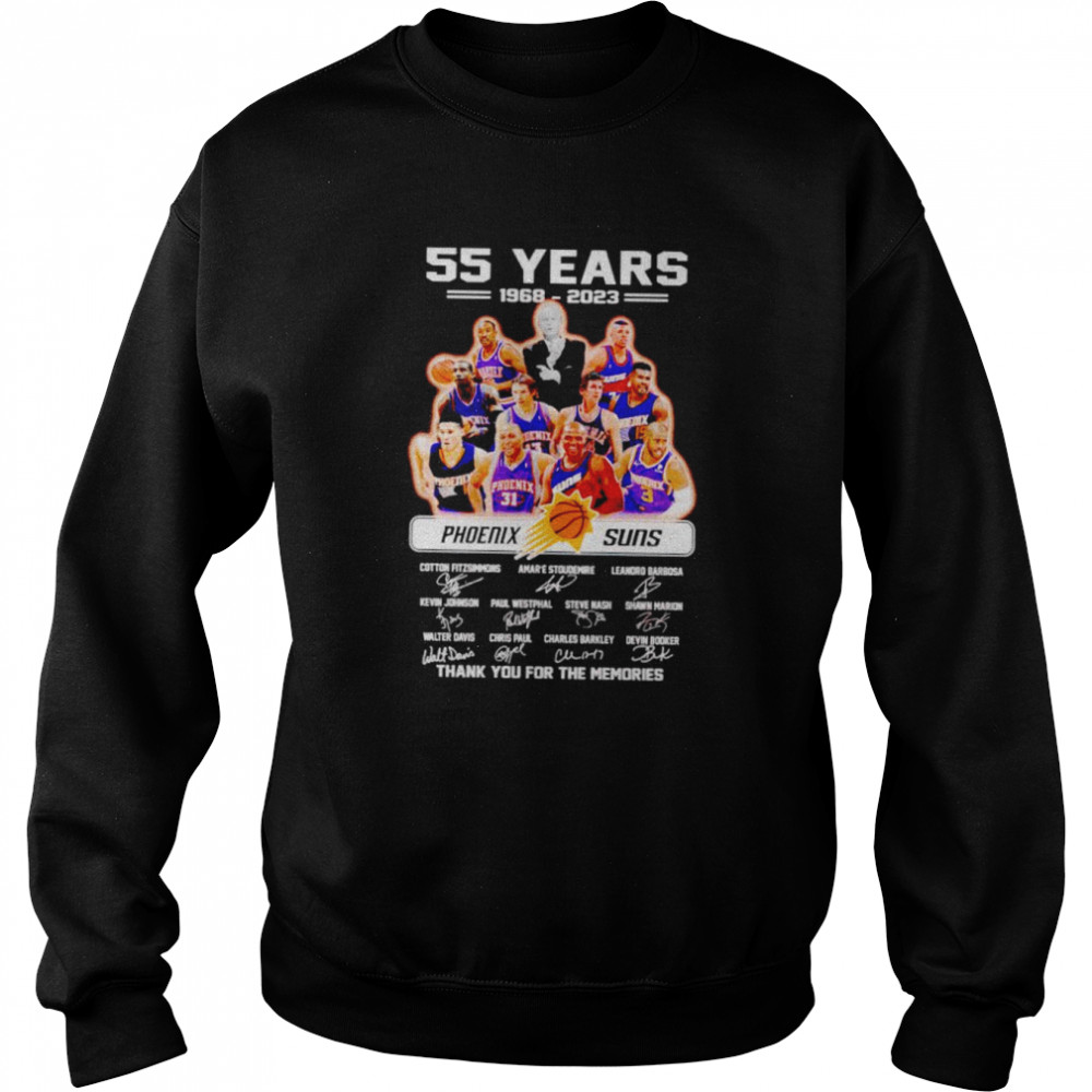 55 years Phoenix Suns 1968 2023 thank you for the memories shirt Unisex Sweatshirt