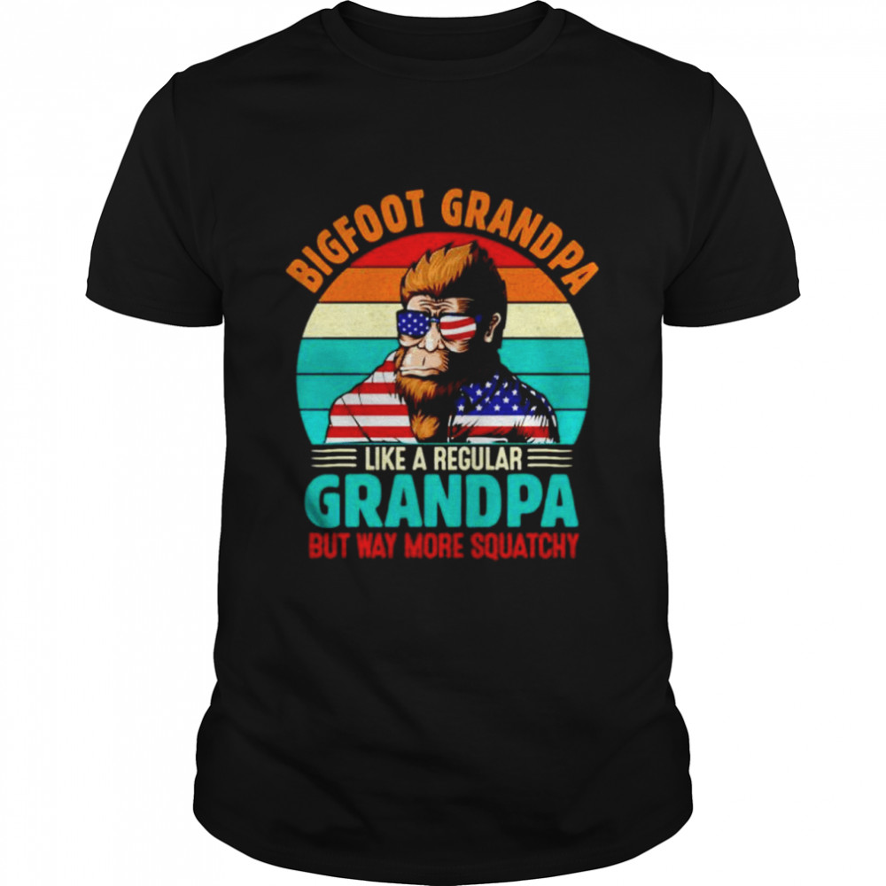 Bigfoot grandpa like a regular grandpa buy way more squatchy vintage shirt Classic Men's T-shirt