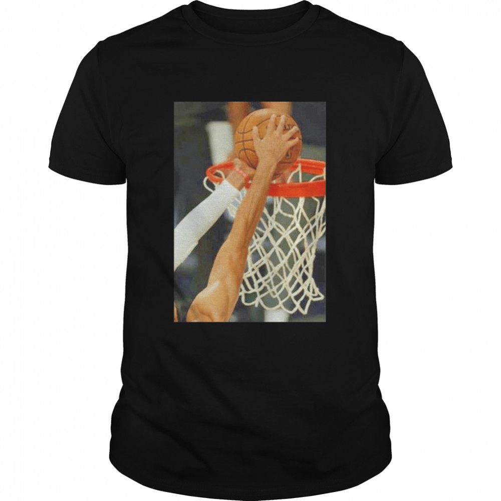 Brendan Tobin Bam Adebayo Iconic Block On Jayson Tatum Basketball shirt Classic Men's T-shirt