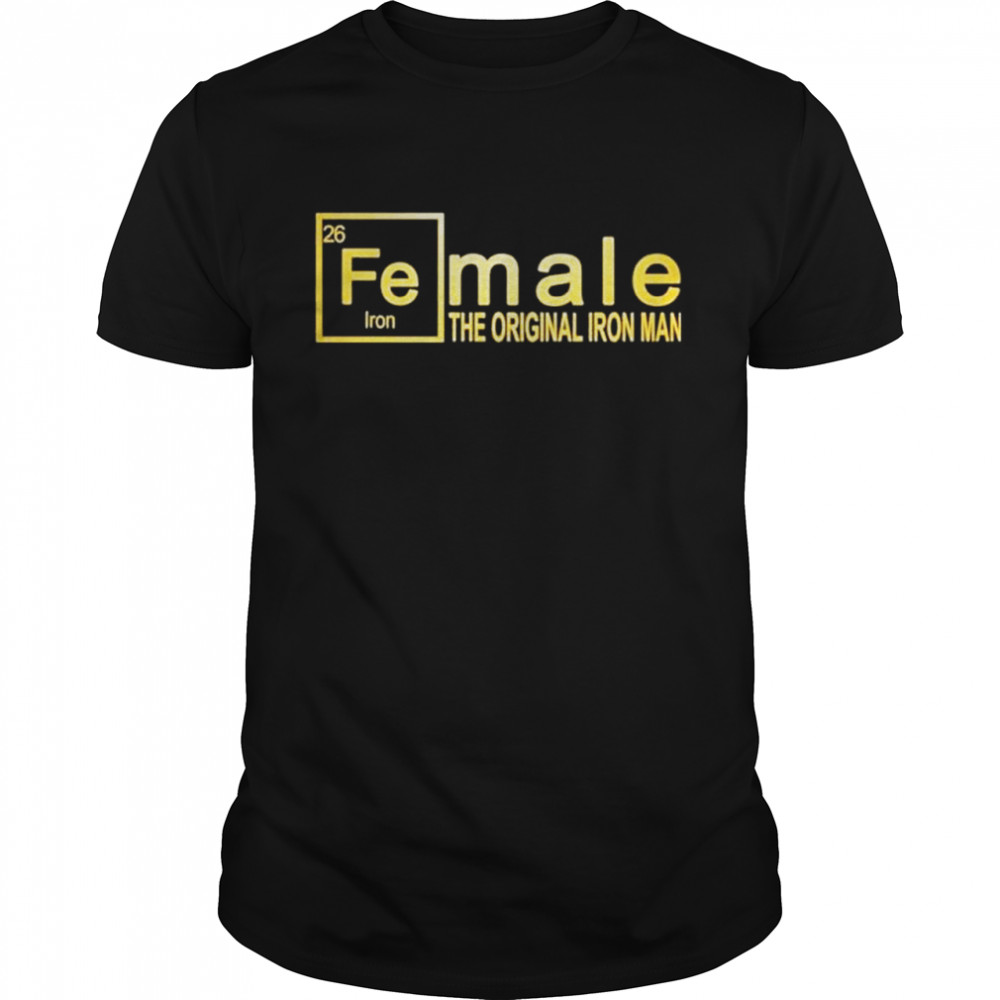 Female The Original Iron Man Gold Shirt