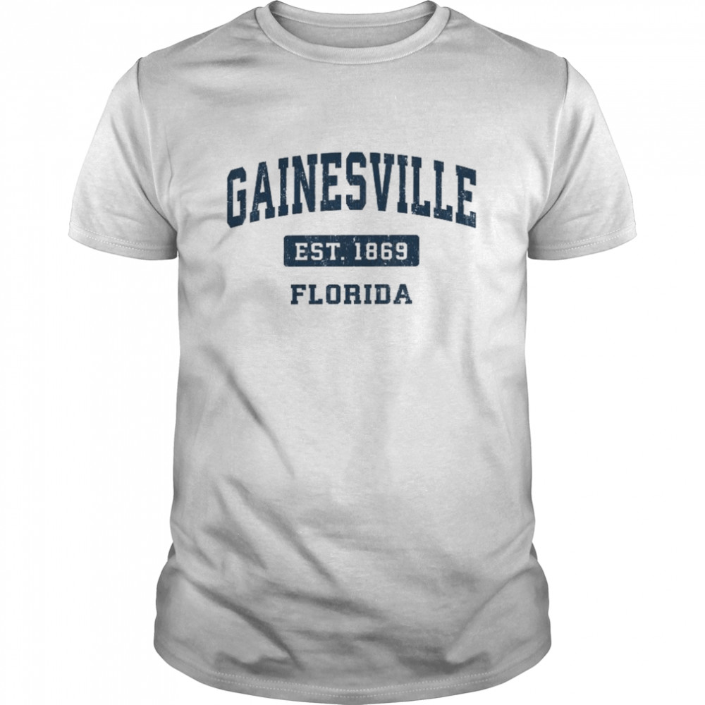 Gainesville Florida FL Vintage Sports Established Navy Desig  Classic Men's T-shirt