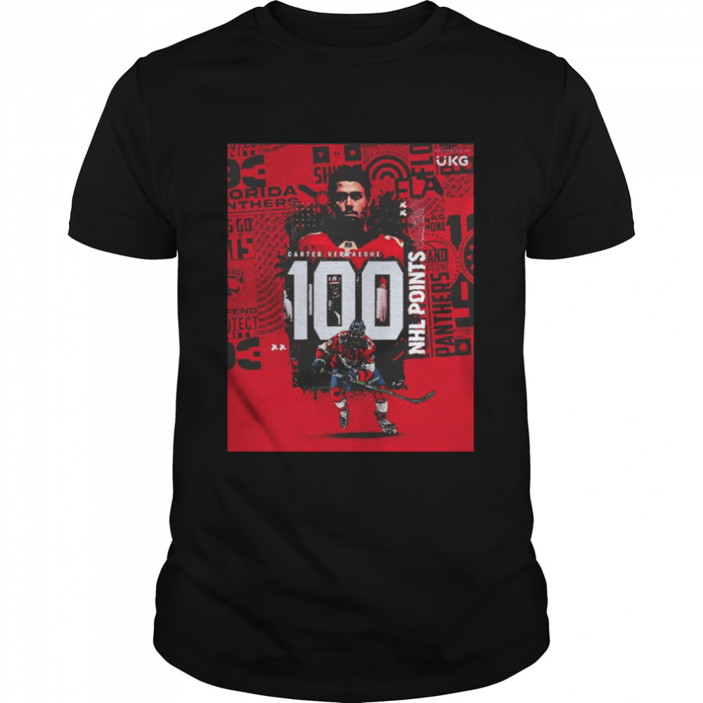 Florida Panthers Carter Verhaeghe 100 NHL Points shirt