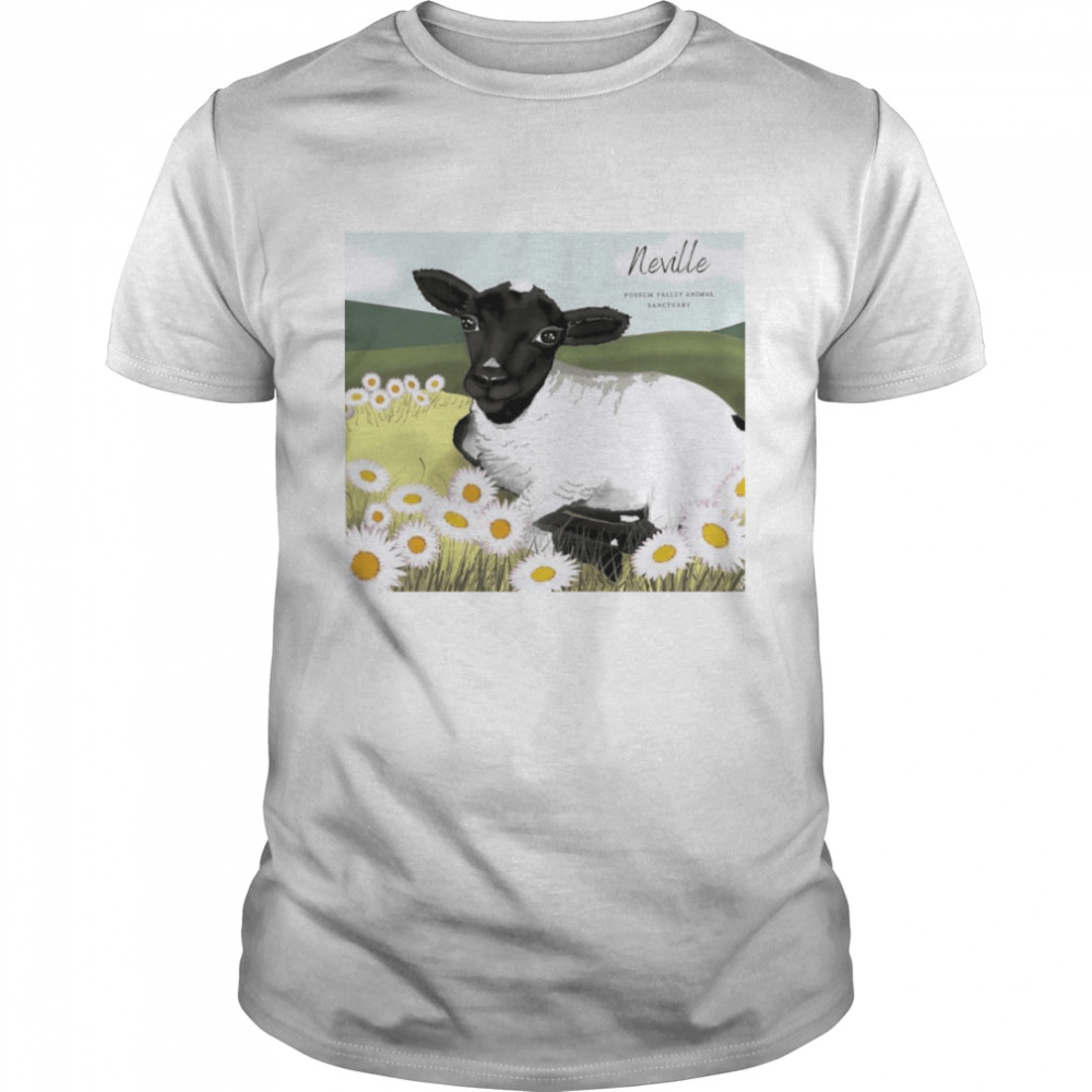 Sheep Neville possum valley animal sanctuary art shirt Classic Men's T-shirt