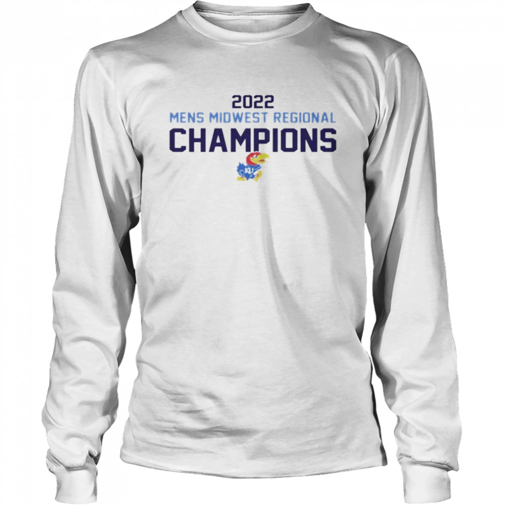 Kansas Jayhawks 2022 Men’s Midwest Regional Champions T-shirt Long Sleeved T-shirt