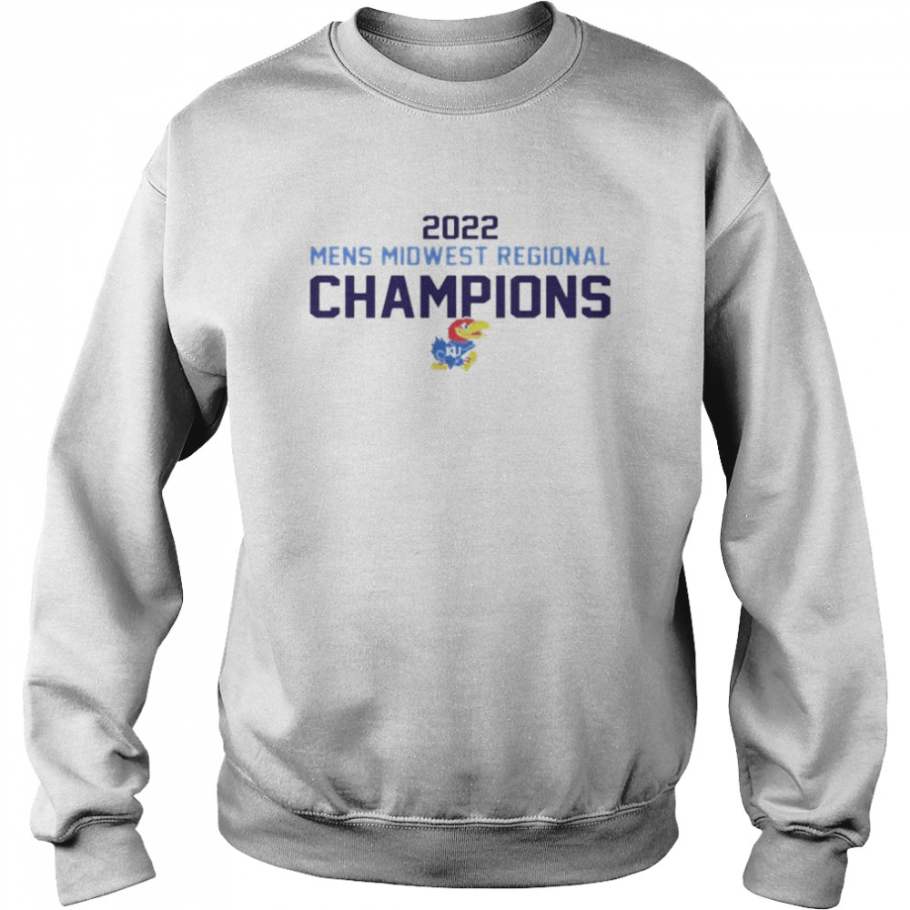 Kansas Jayhawks 2022 Men’s Midwest Regional Champions T-shirt Unisex Sweatshirt