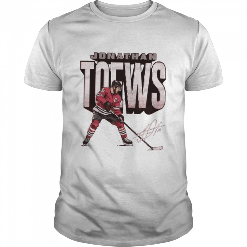Chicago Blackhawks Jonathan Toews bold signature shirt