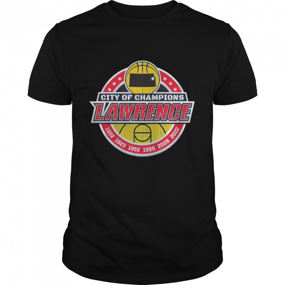 Lawrence City of Champions Kansas Jayhawks Basketball shirt