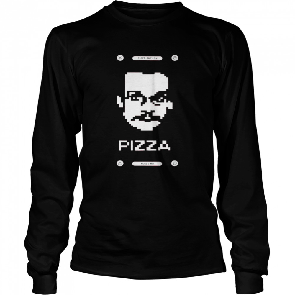 Pixel John 2022-2022 Pizza shirt Long Sleeved T-shirt