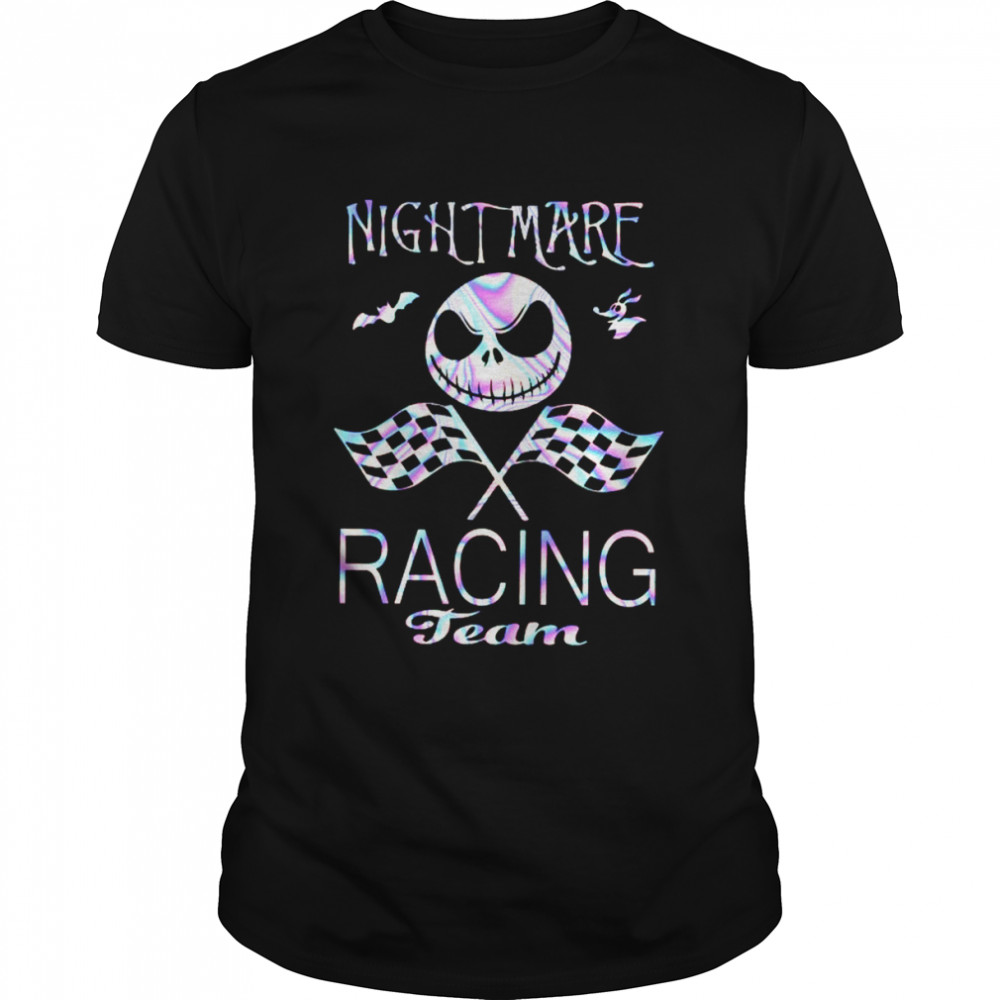 Jack skeleton face nightmare racing team shirt