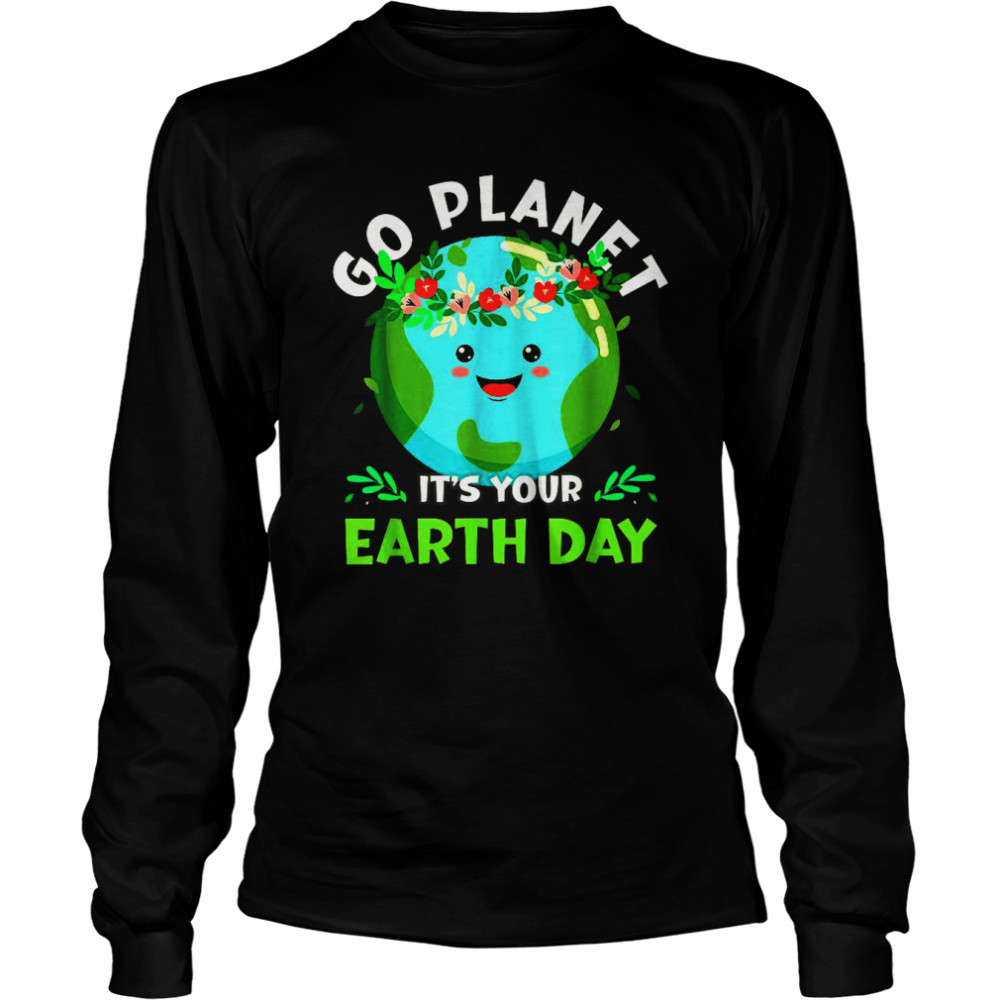 Earth Day 2022 Restore Earth Nature Planet Cute Earth Day  Long Sleeved T-shirt