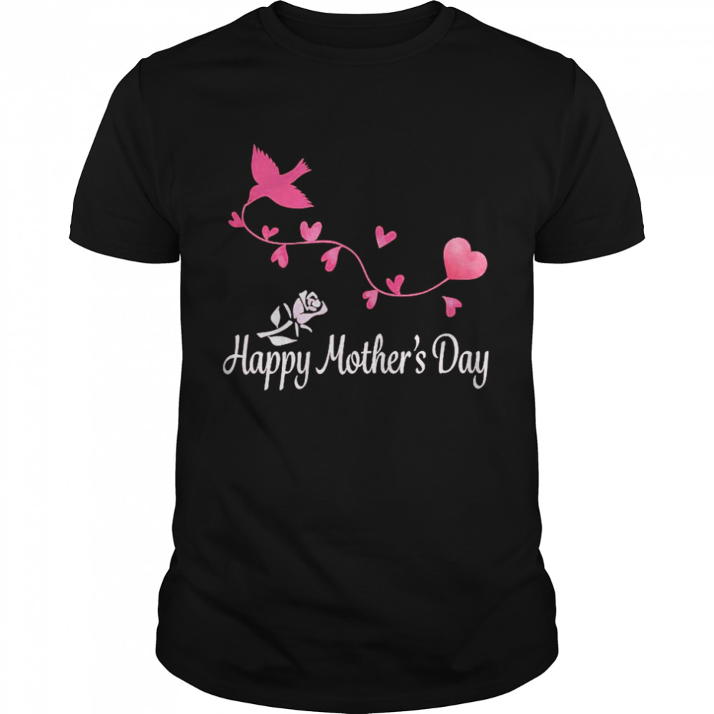 Happy Mother’s Day Bird with Heart  Classic Men's T-shirt