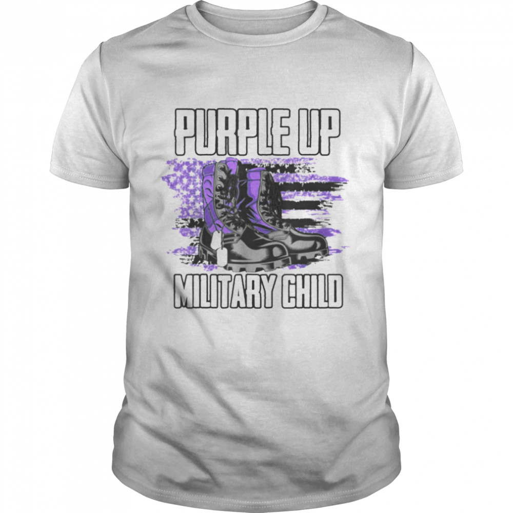 Purple Up For Military Child April Military kids Month  Classic Men's T-shirt