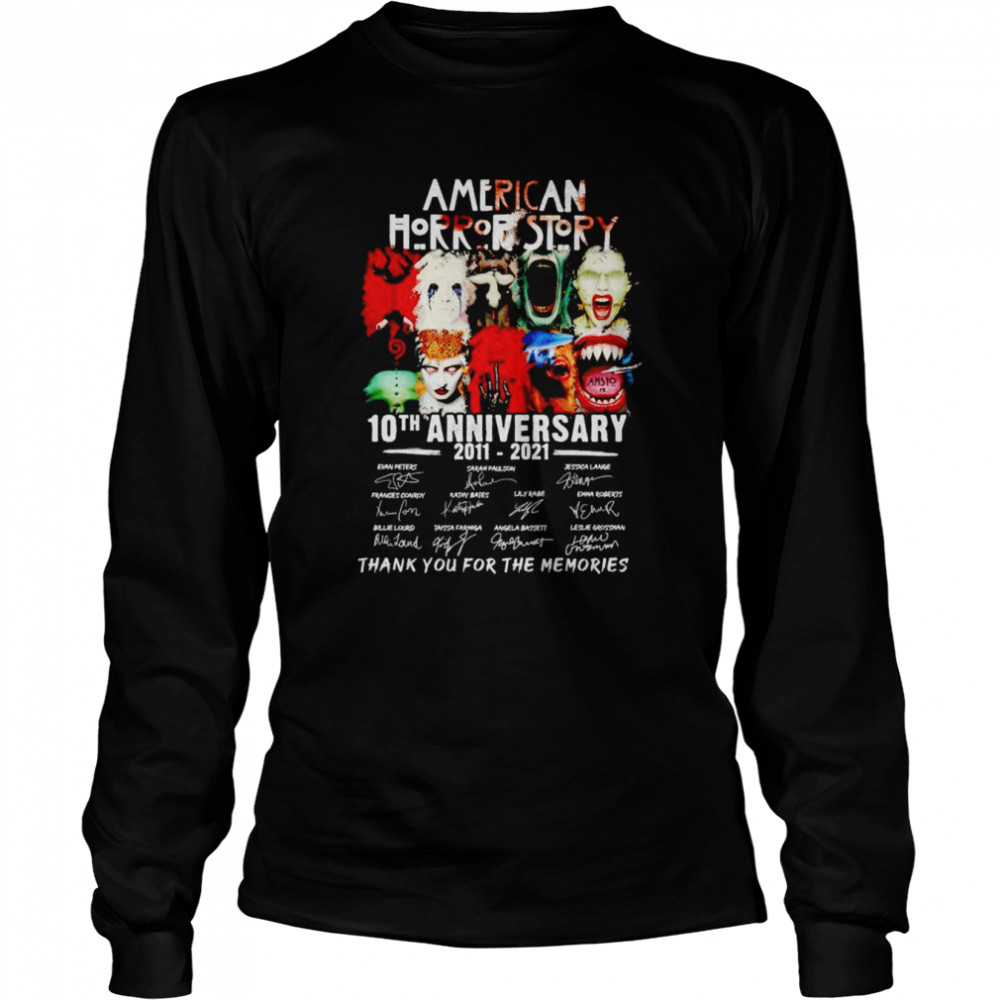American Horror Story 10th Anniversary 2011 2021 shirt Long Sleeved T-shirt