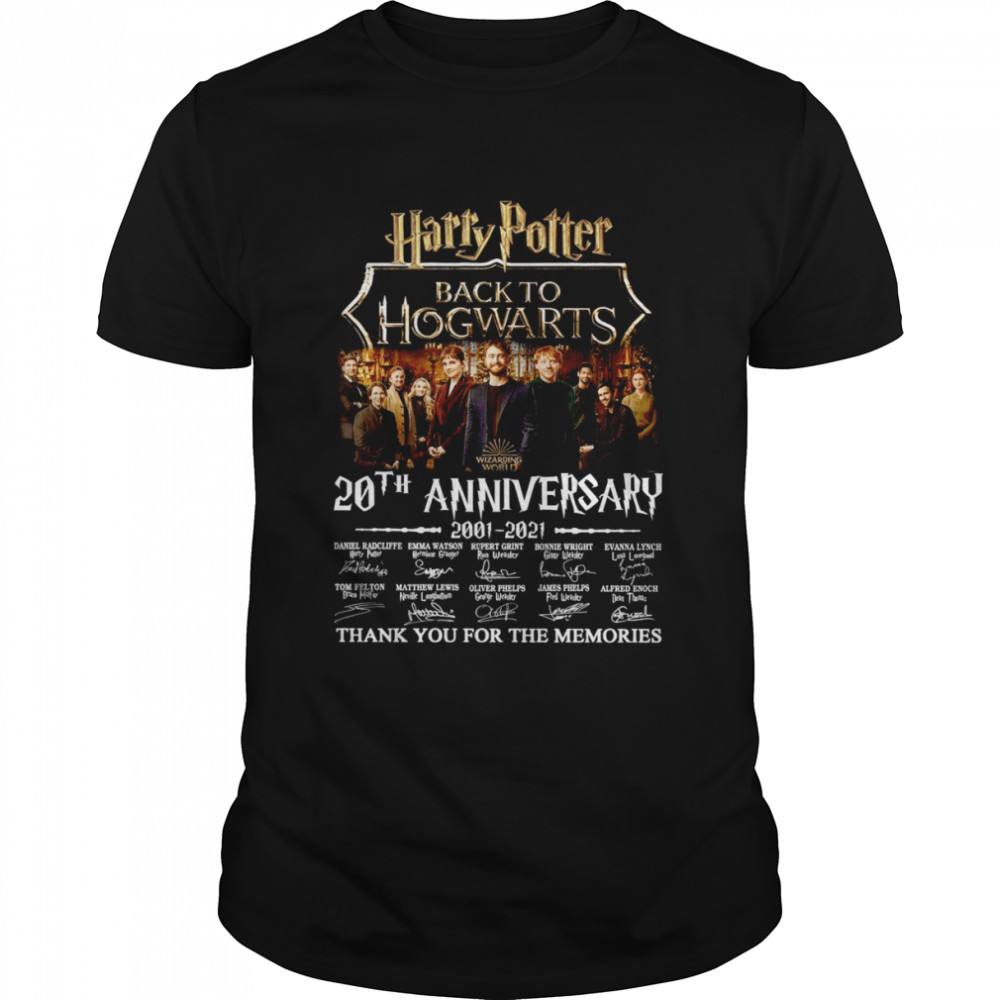 Harry Potter Back To Hogwarts 20th Anniversary Thank You For The Memories  Classic Men's T-shirt