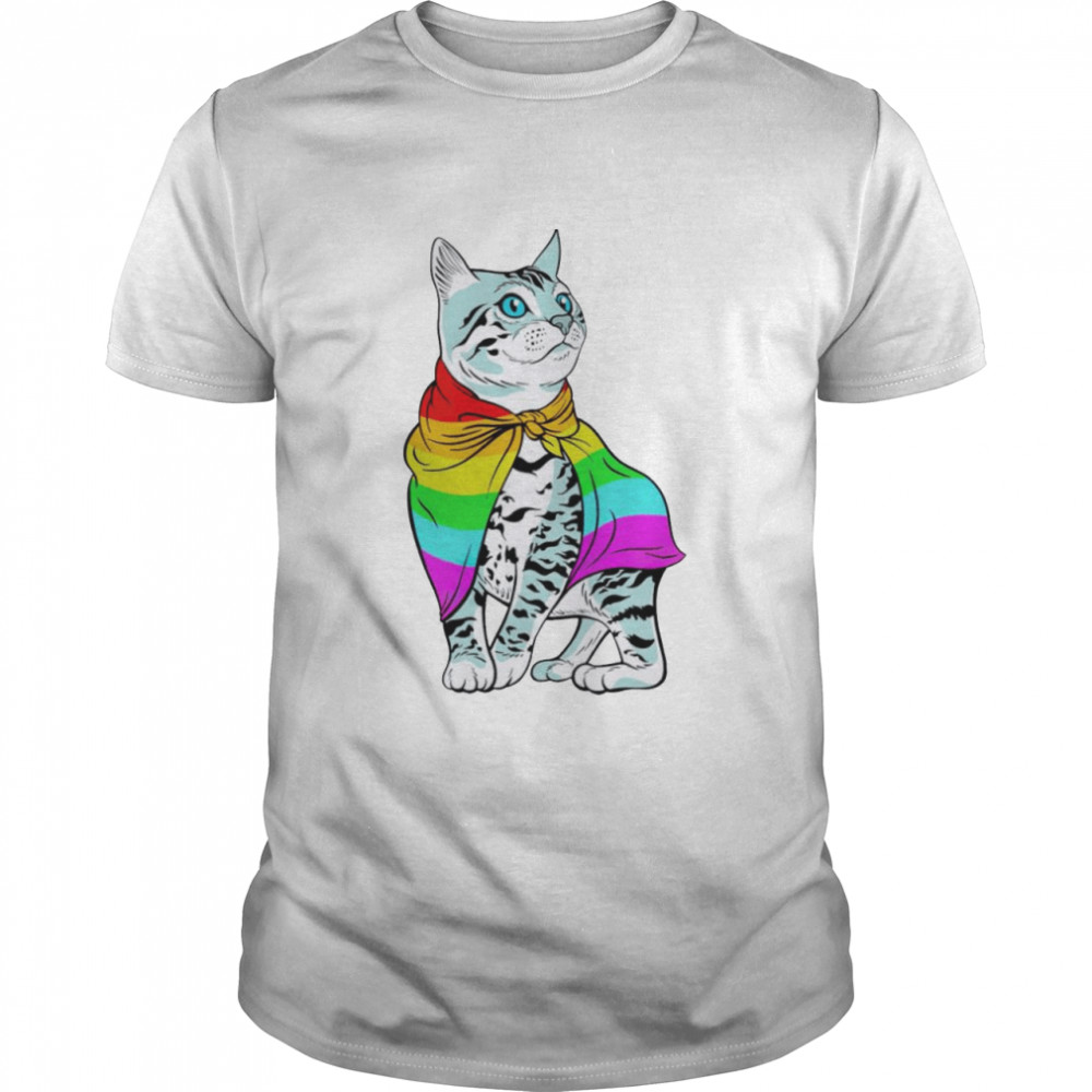 LGBT Pride kitty art shirt Classic Men's T-shirt