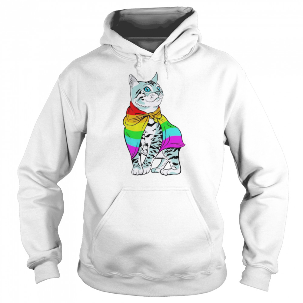 LGBT Pride kitty art shirt Unisex Hoodie