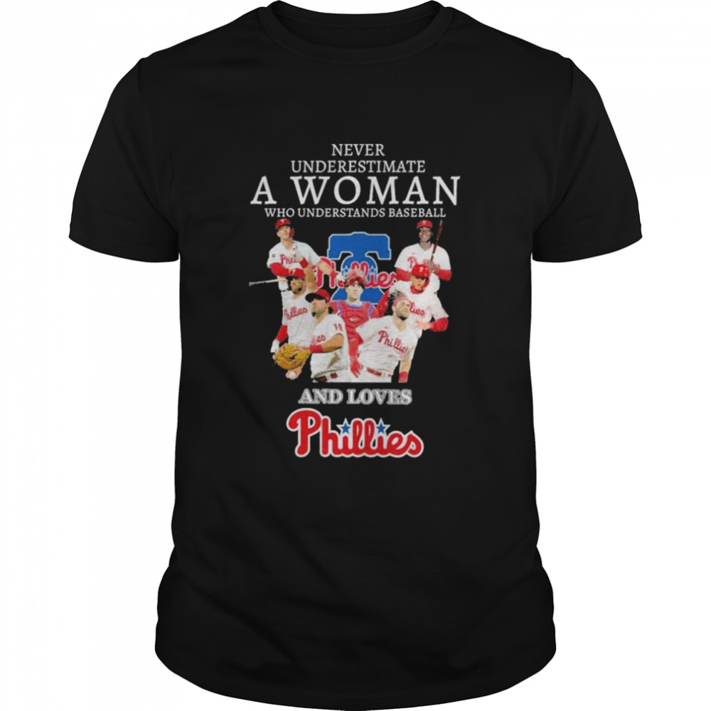 Never underestimate a woman who understands baseball and loves Phillies shirt Classic Men's T-shirt