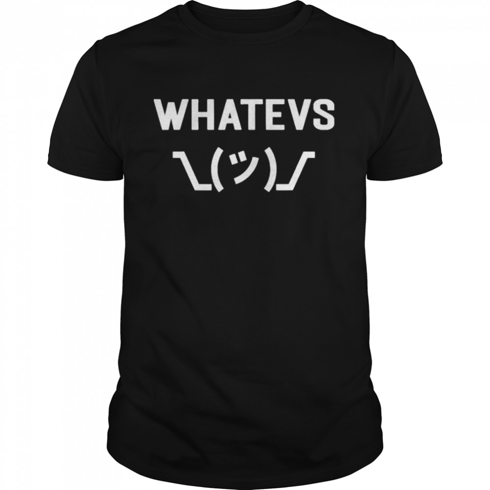 Whatevs whatever funny sarcastic saying with shrug shirt Classic Men's T-shirt