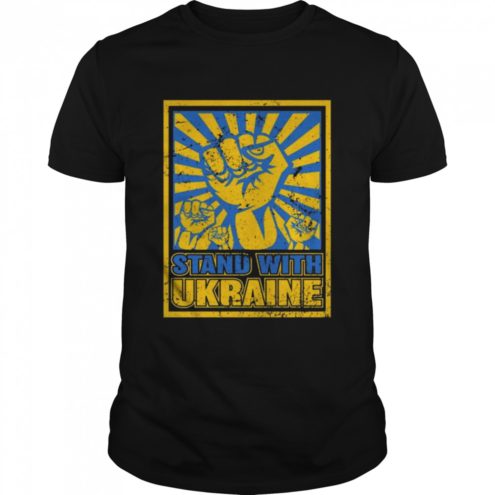 Stand With Ukraine flag 2022 shirt