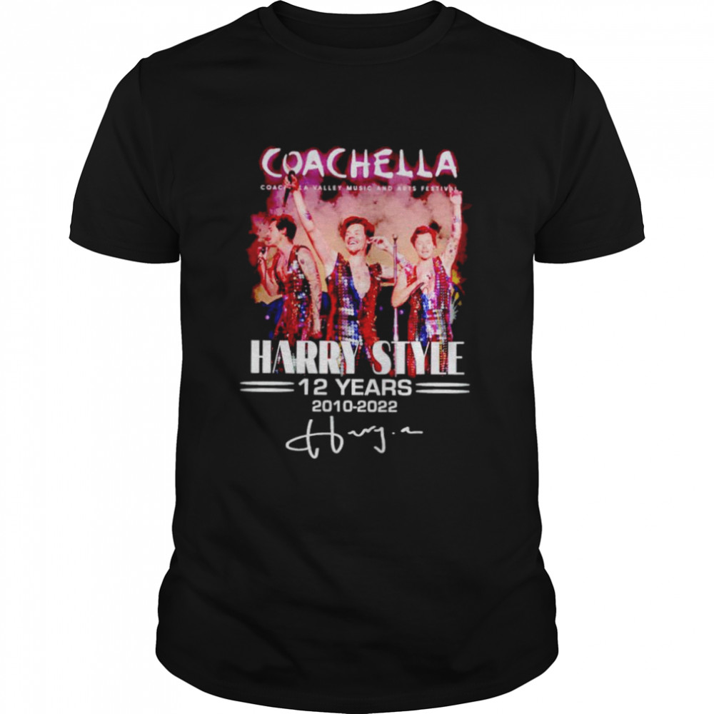 Coachella Harry Styles 12 years 2010 2022 signature shirt Classic Men's T-shirt