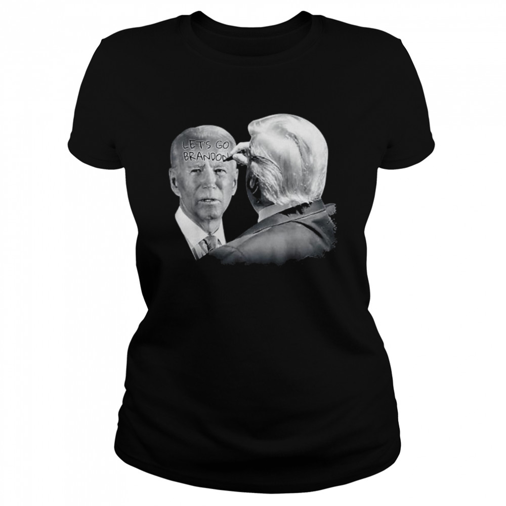 Let’s go brandon Trump writes on biden’s forehead 2024 shirt Classic Women's T-shirt