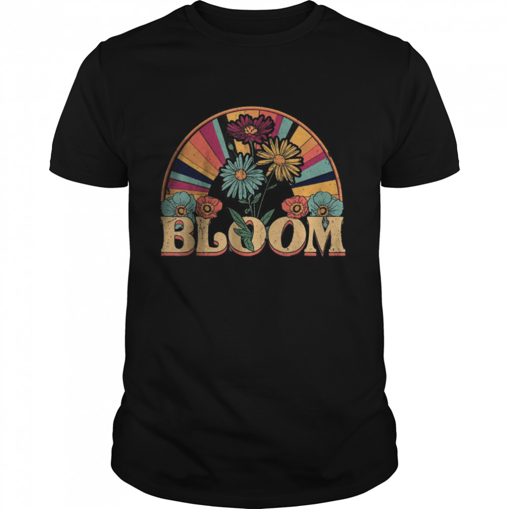 Retro Bloom Flower Graphic T-Shirt