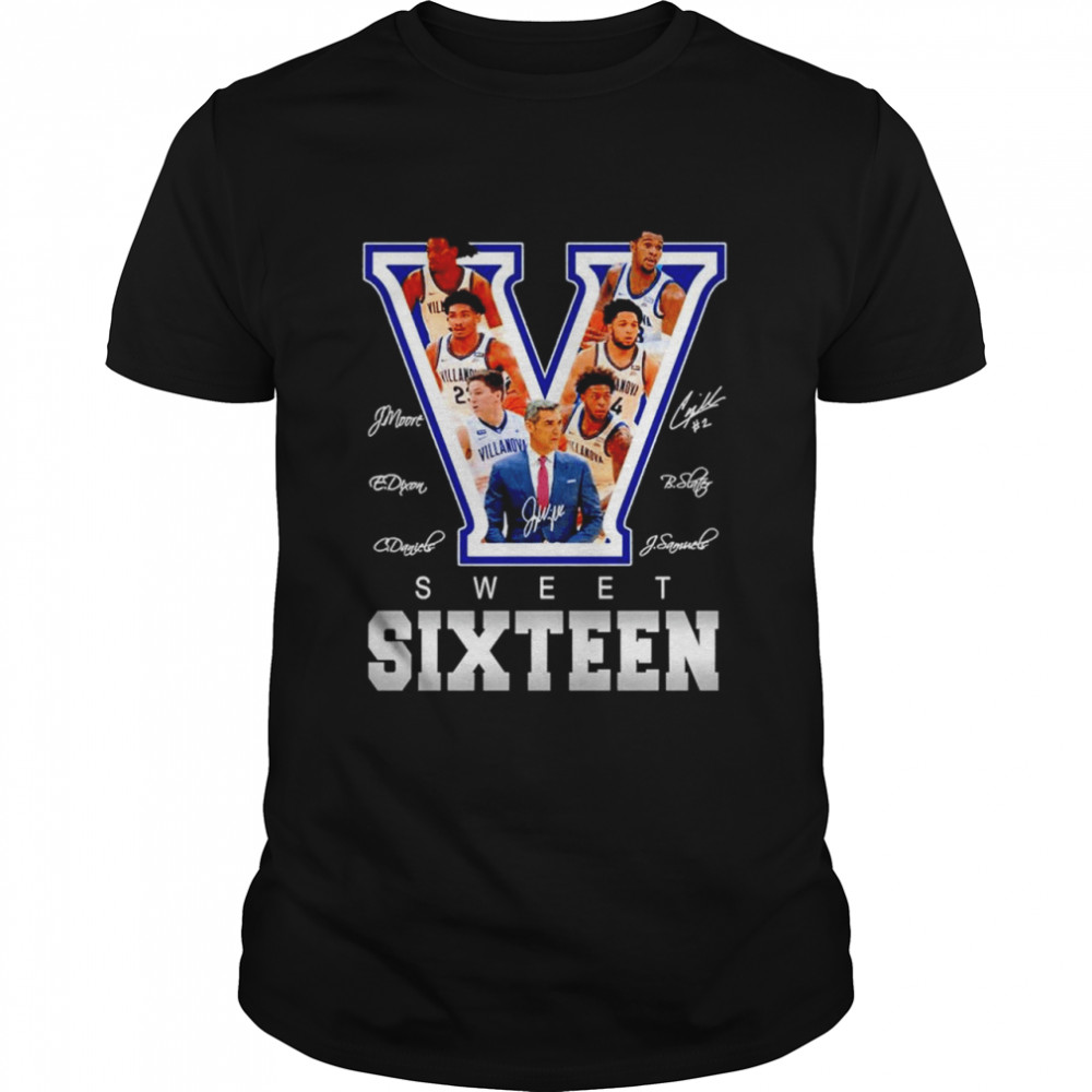 Villanova Wildcats Sweet Sixten signatures shirt