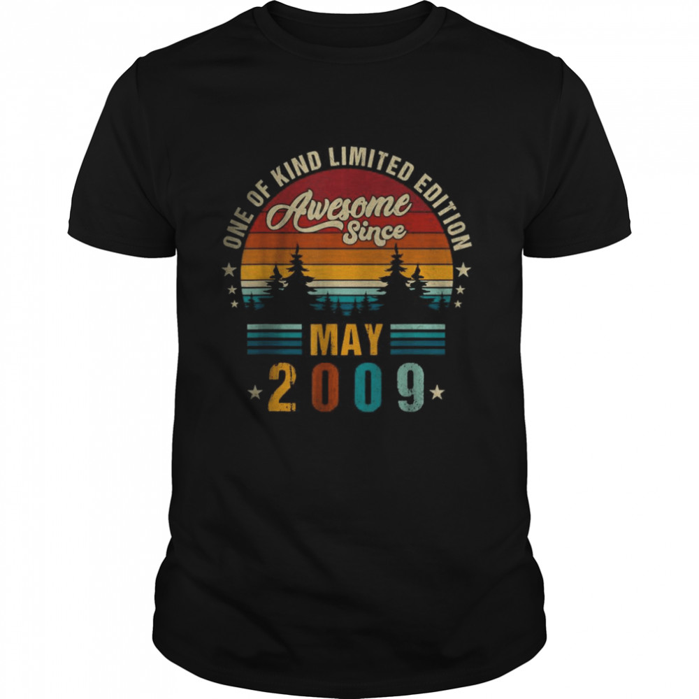 Vintage 13th Birthday Awesome Since may 2009 epic legend T-Shirt