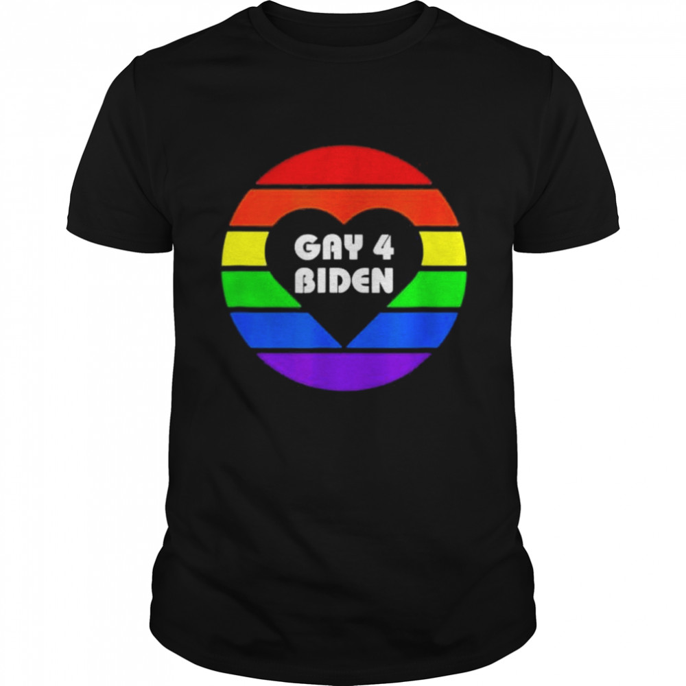 Gay for Biden rainbow flag lgbtq month LGBT pride parades vintage shirt Classic Men's T-shirt