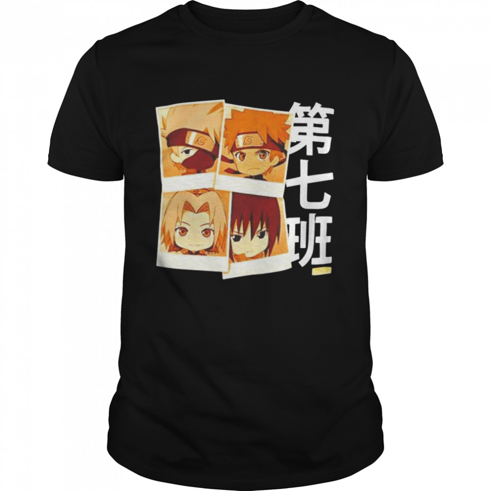 Naruto Shippuden Nendoroid Team 7 Photos shirt Classic Men's T-shirt
