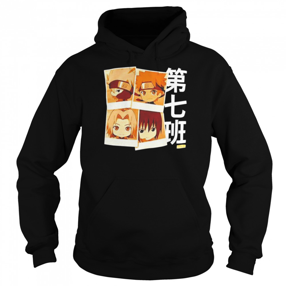 Naruto Shippuden Nendoroid Team 7 Photos shirt Unisex Hoodie