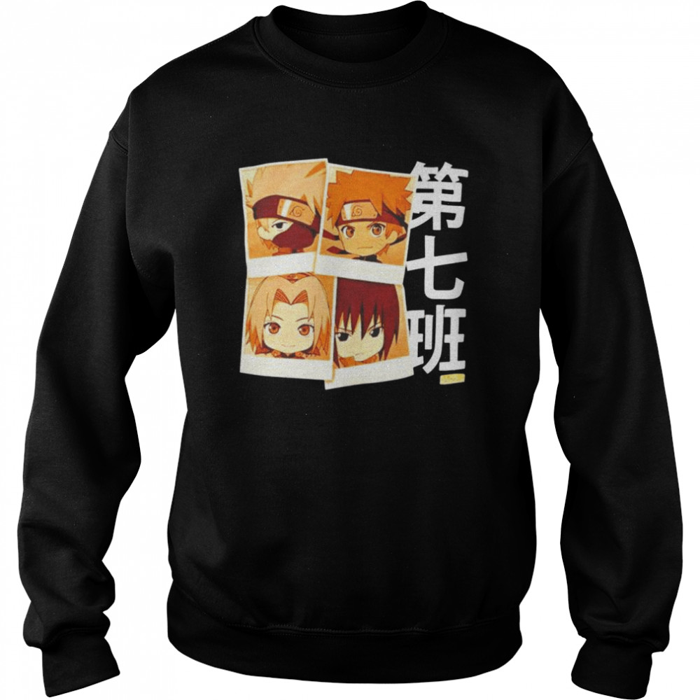Naruto Shippuden Nendoroid Team 7 Photos shirt Unisex Sweatshirt
