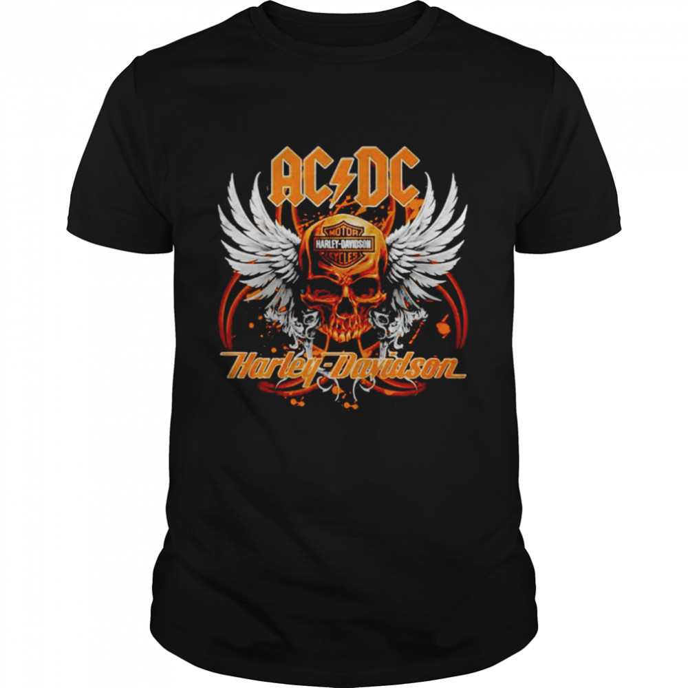ACDC Harley Davidson Skull T-shirt Classic Men's T-shirt